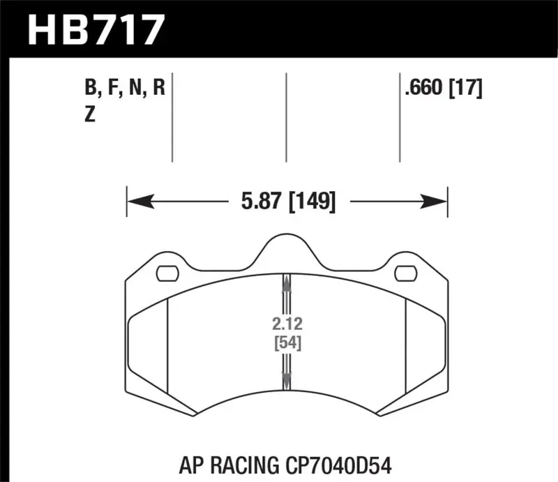 Hawk Ap Racing Cp7040d54 Hps 5.0 Brake Pads 1