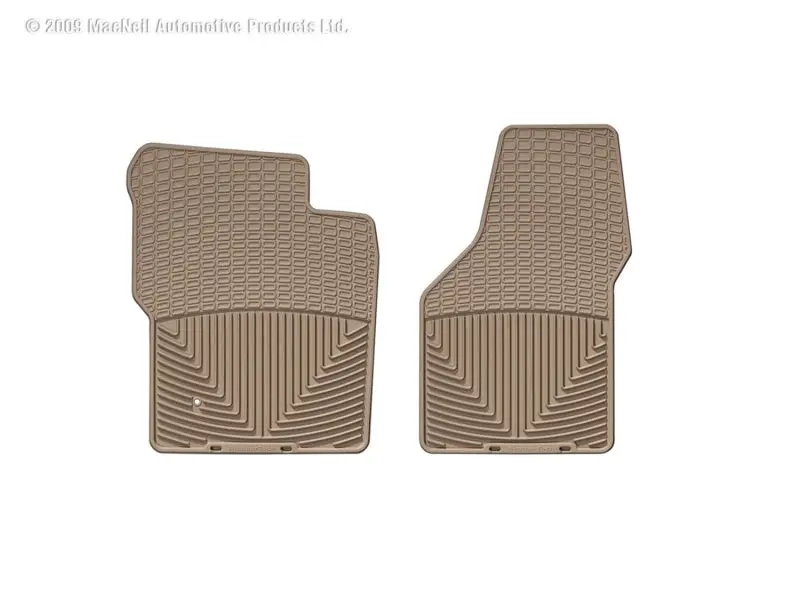Weathertech 99-07 Ford F250 Super Duty Crew Front Rubber Mats - Tan 1