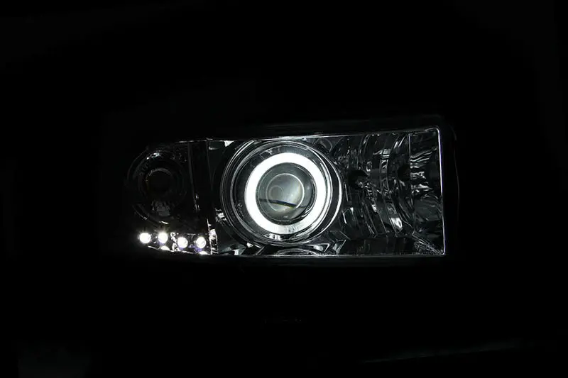 Anzo 1994-2001 Dodge Ram Projector Headlights W/ Halo Chrome 2