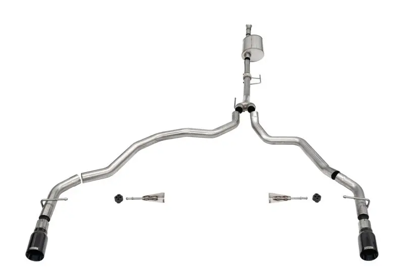 Corsa 2021-2022 Ford F-150 Supercab/6.5In Bed 3.5L V6 Sport Cat-Back Dual Rear Exit-Black Pvd 1