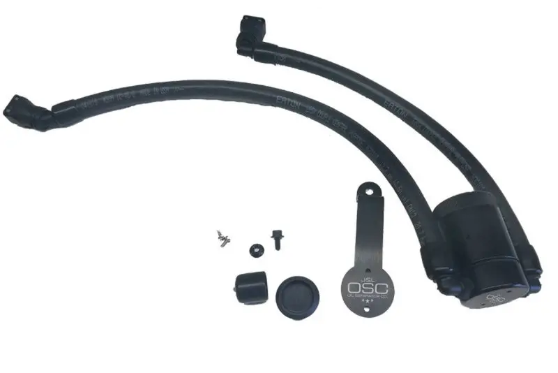 J&Amp;L 2018-2023 Ford Mustang Gt Driver Side Oil Separator 3.0 - Black Anodized 1