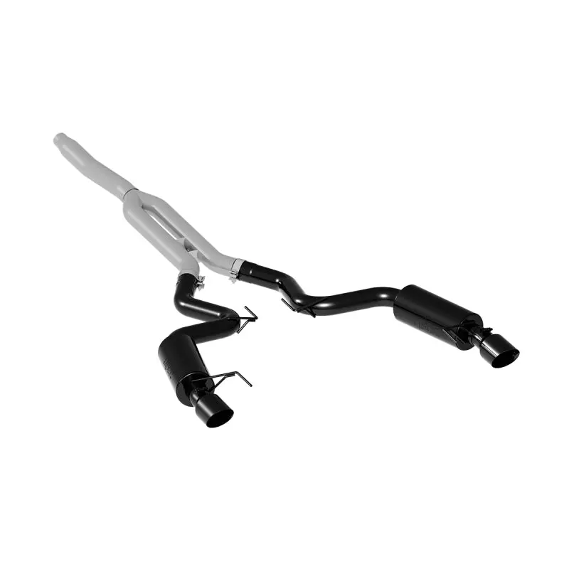 Mbrp 15-18 Ford Mustang Ecoboost 2.3L Black 3In Cat Back Dual Split Rear Exit (Street Version) 1