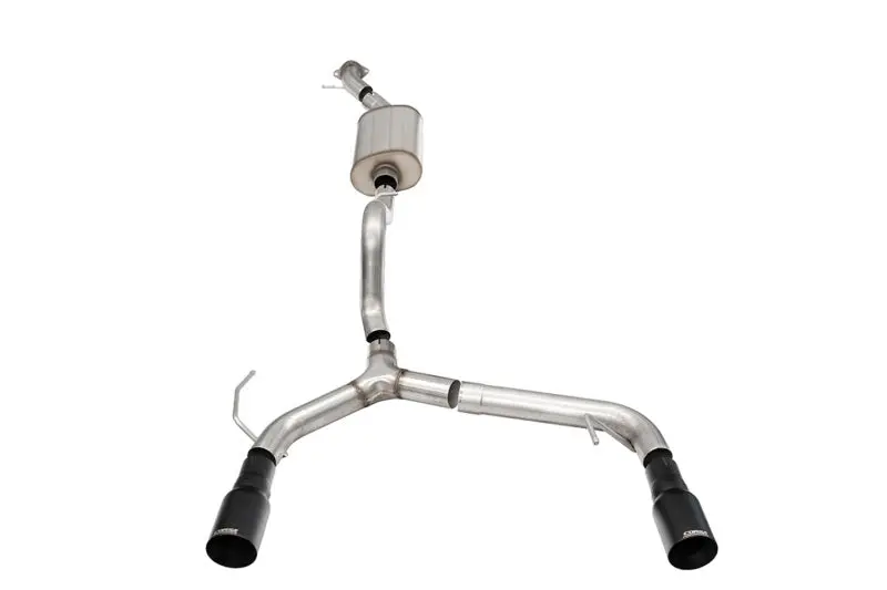 Corsa 21-22 Ford Bronco 2.3L 2-Door 2.75In Cat-Back Dual Rear Exhaust W/ 4In Straight-Cut Black Tips 1