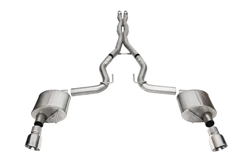Corsa 2024 Ford Mustang Gt Xtreme Cat-Back Exhaust Sys. 3.0In Dual Rear Exit W/4.5In Pro Series Tips 1