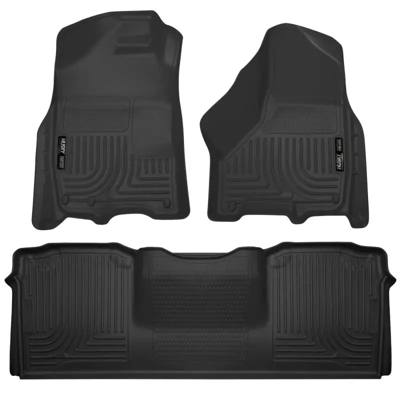 Husky Liners 10-12 Dodge Ram 2500/3500 Mega Cab Weatherbeater Combo Black Floor Liners 1