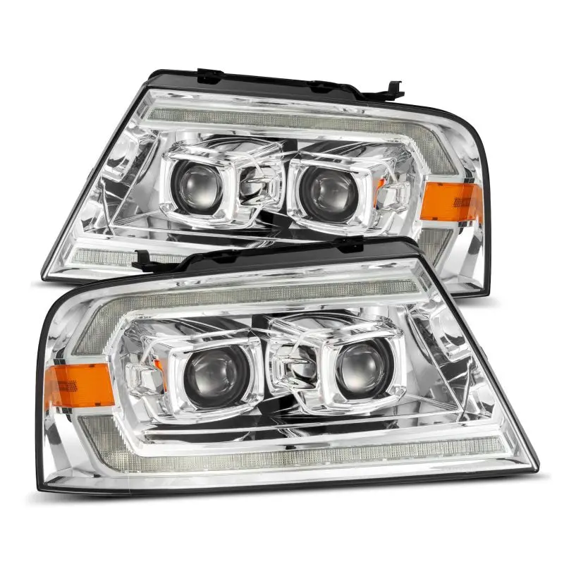 Alpharex 04-08 Ford F150 Pro-Series Projector Headlights Black W/ Sequential Signal And Drl 1