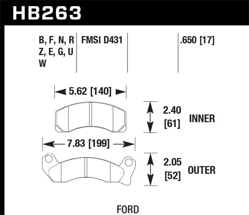 Hawk Performance Ceramic Street Brake Pads 1