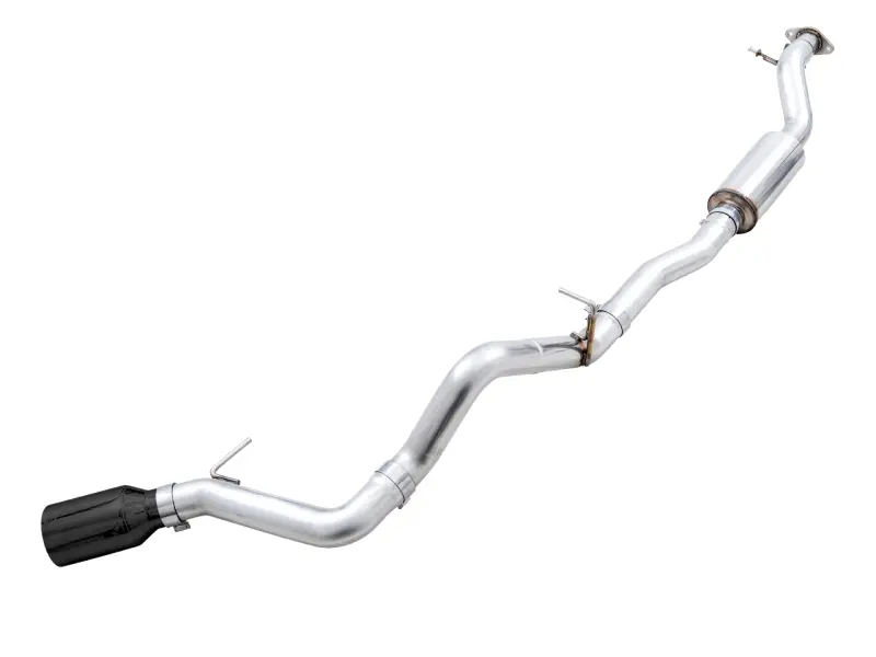 Awe Tuning 2021+ Ford Bronco 0Fg Single Rear Exit Exhaust W/Diamond Black Tip & Bash Guard 1