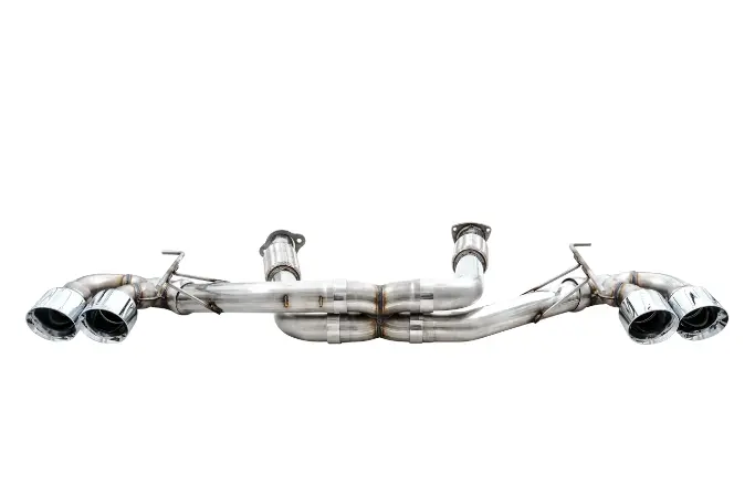 Awe Tuning 2020-2024 Chevrolet Corvette (C8) Track Edition Exhaust - Quad Diamond Black Tips - 3020-43086 1