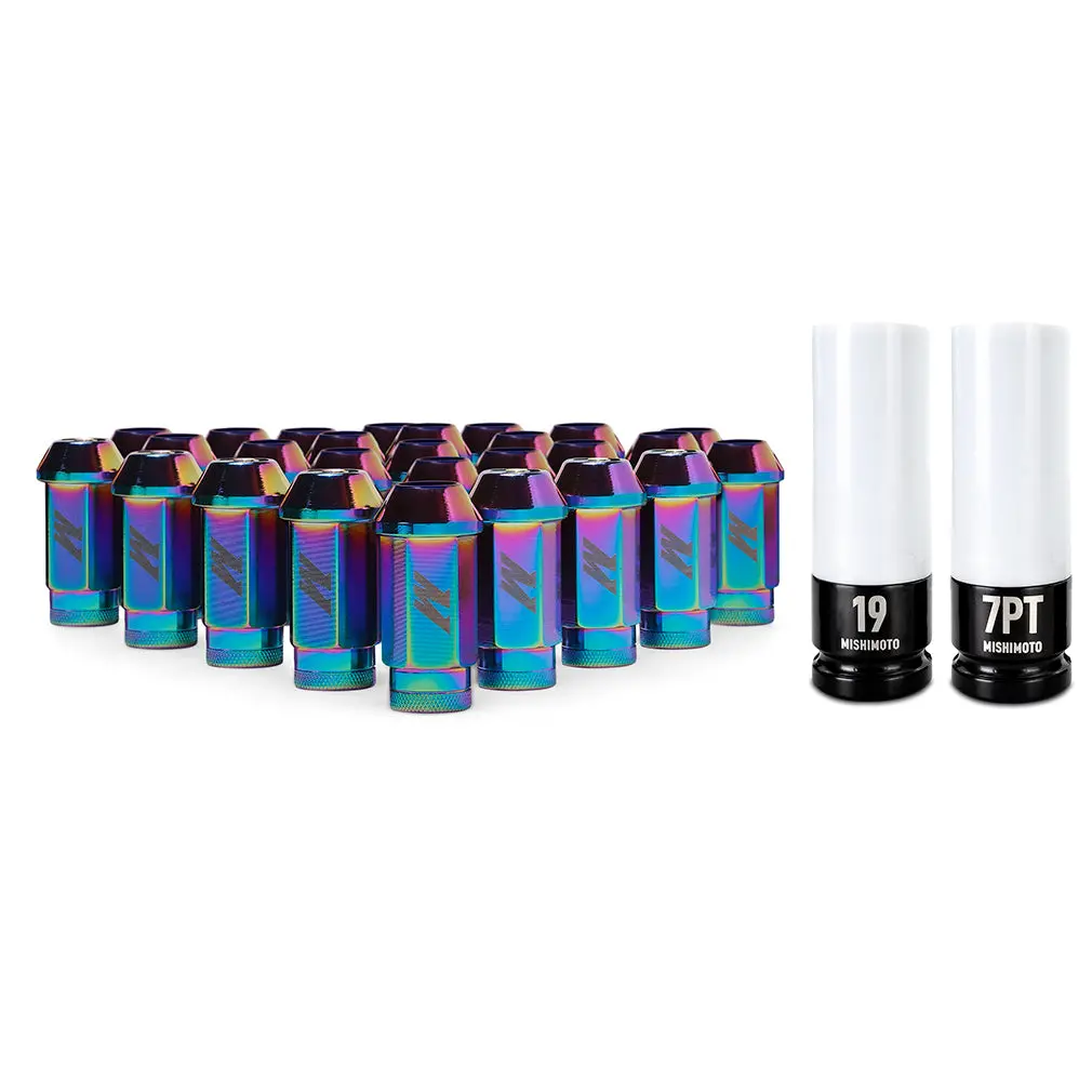 Aluminum Locking Lug Nuts, M12 X 1.5, Ford Bronco 2021+, Neo Chrome 1