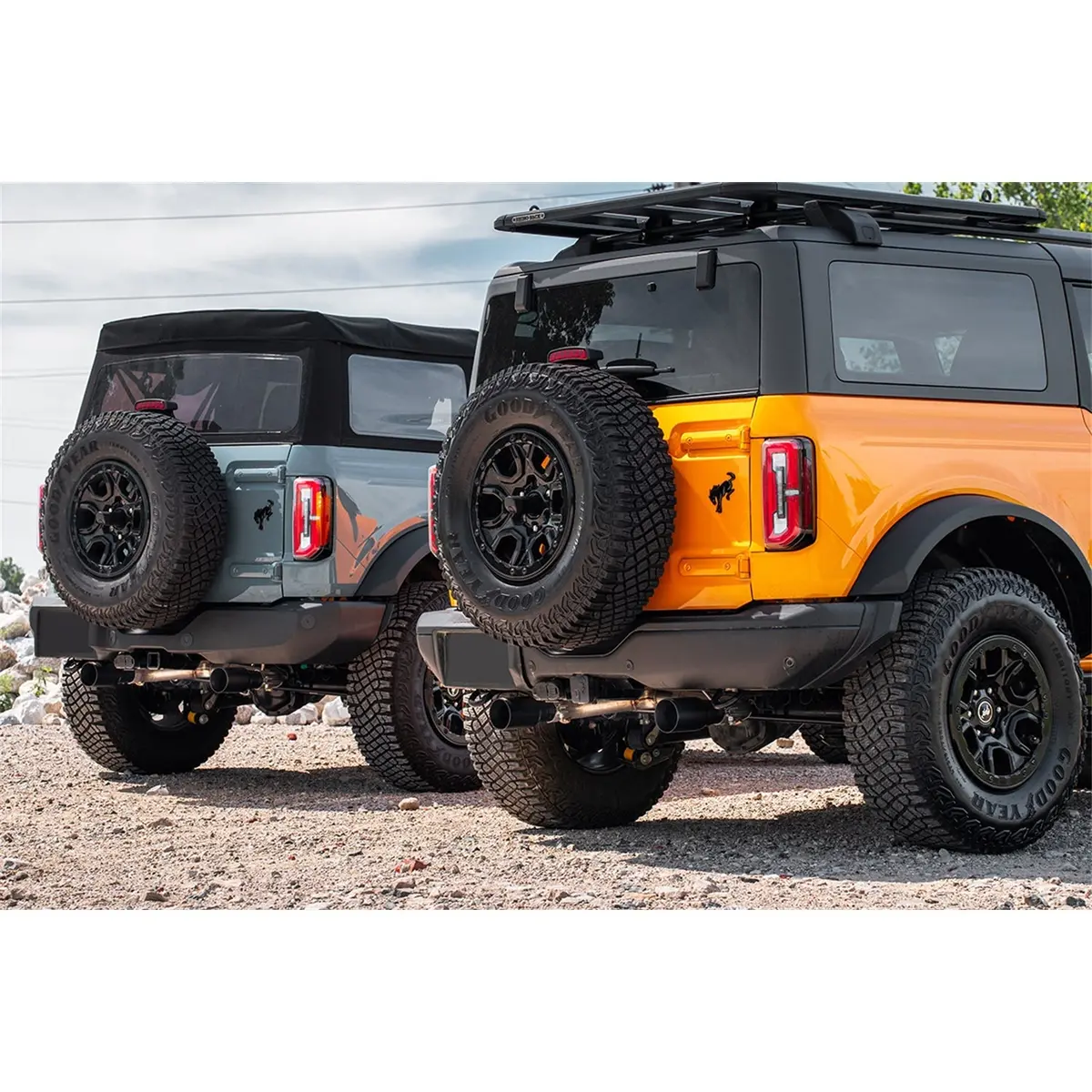 Bronco 2.3L 2-Door 2.75In Cat-Back Dual Rear Exhaust W/ 4In Straight-Cut Black Tips 2