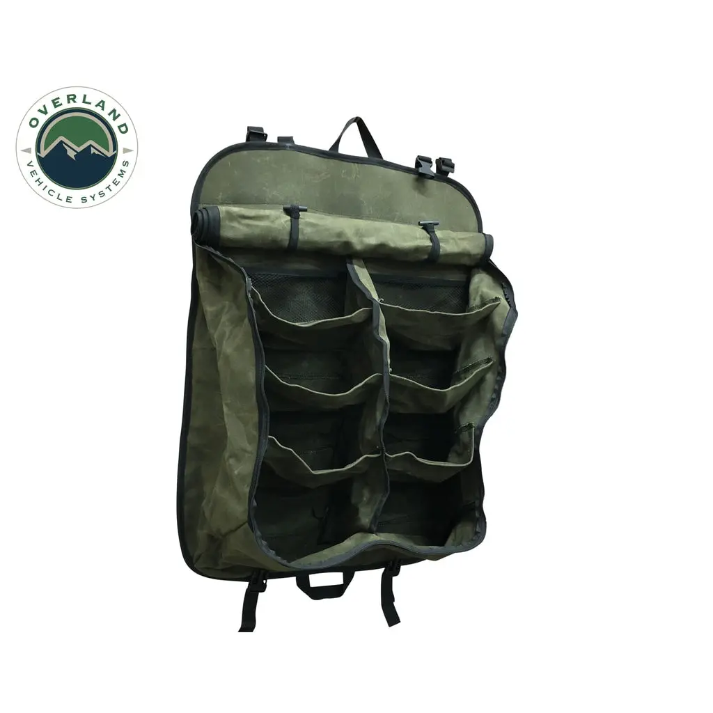 Camping Storage Bag 9 Storage Bins 16 Lb Waxed Canvas 1
