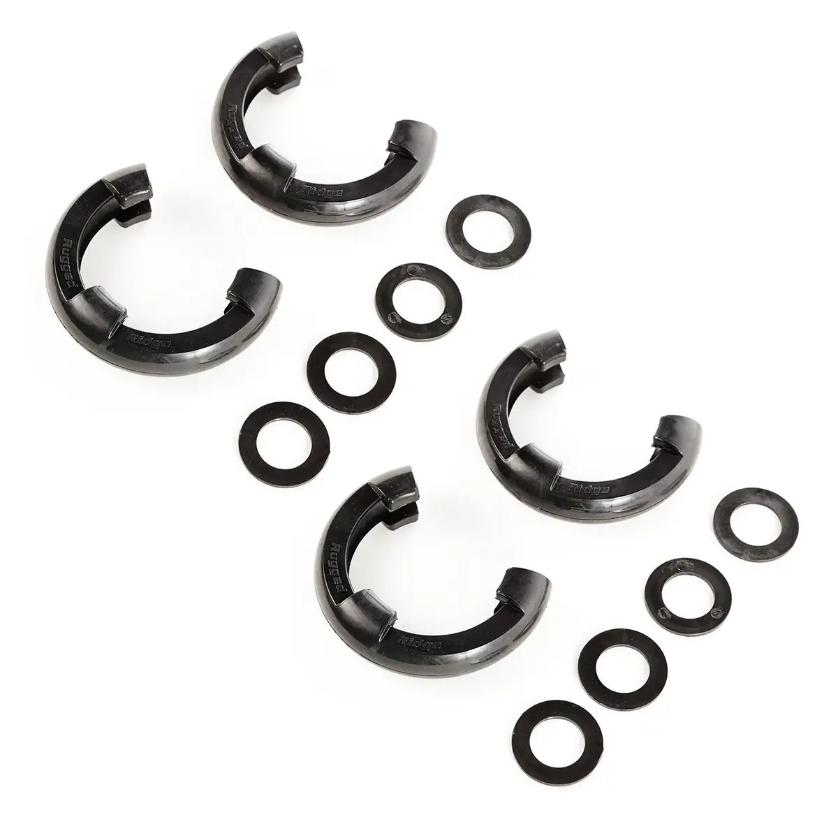 D-Ring Isolator Kit, Black, 2 Pair, 3/4 Inch 1