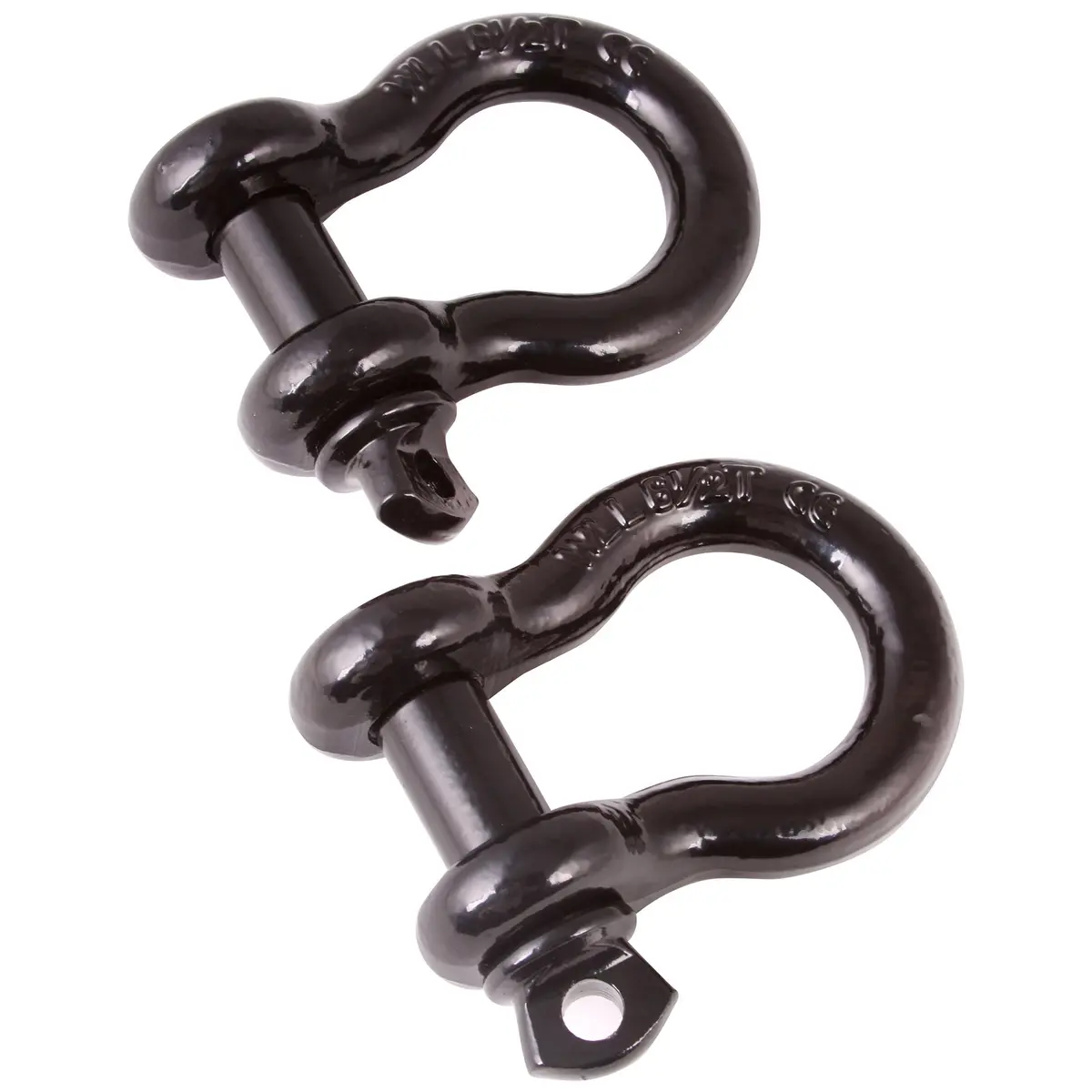 D-Ring Shackle Kit, 3/4 Inch, Black, Steel, Pair 1