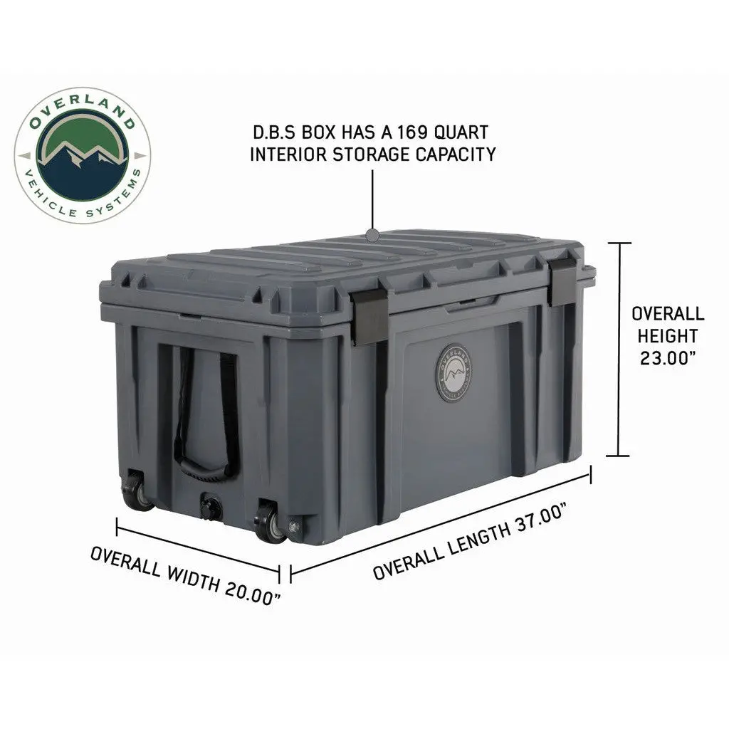 D.B.S. - Dark Grey 169 Qt Dry Box With Wheels, Drain, And Bottle Opener 1