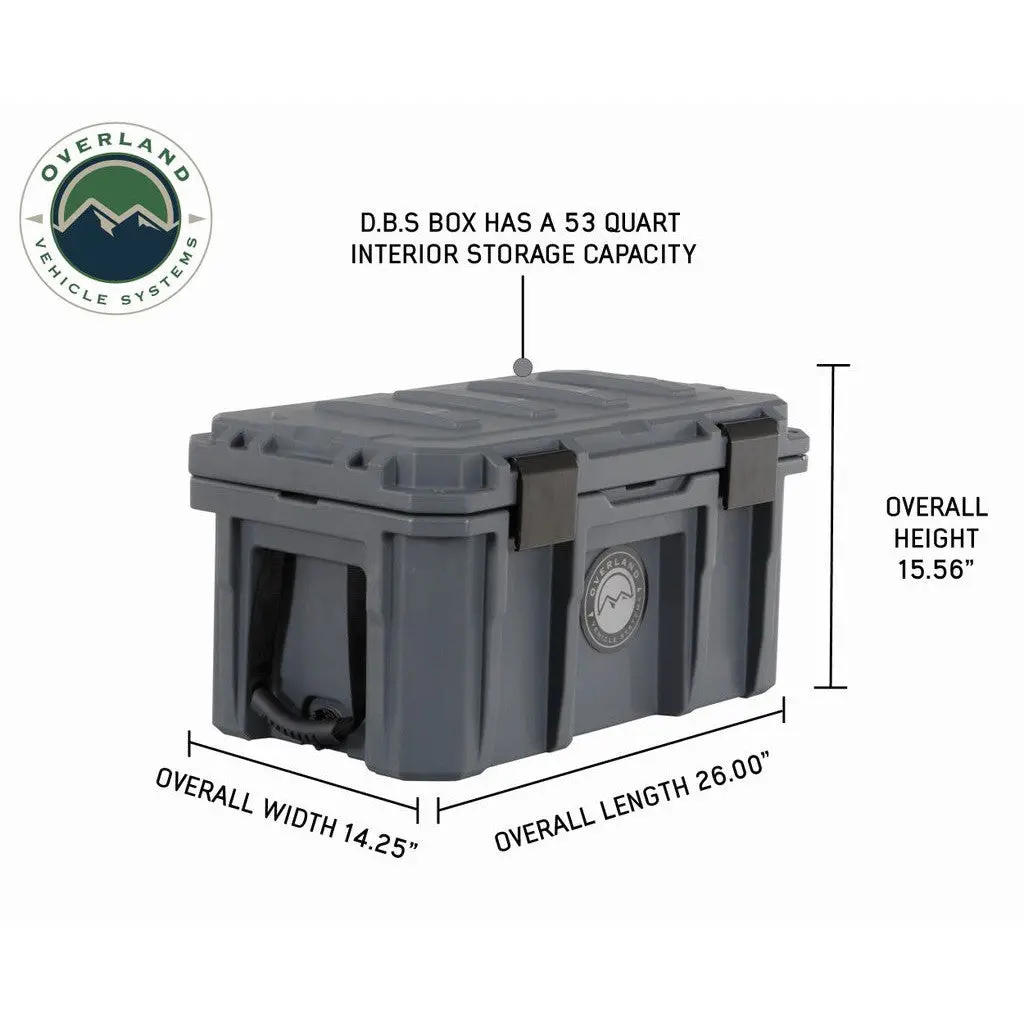 D.B.S. - Dark Grey 53 Qt Dry Box With Drain, And Bottle Opener 1