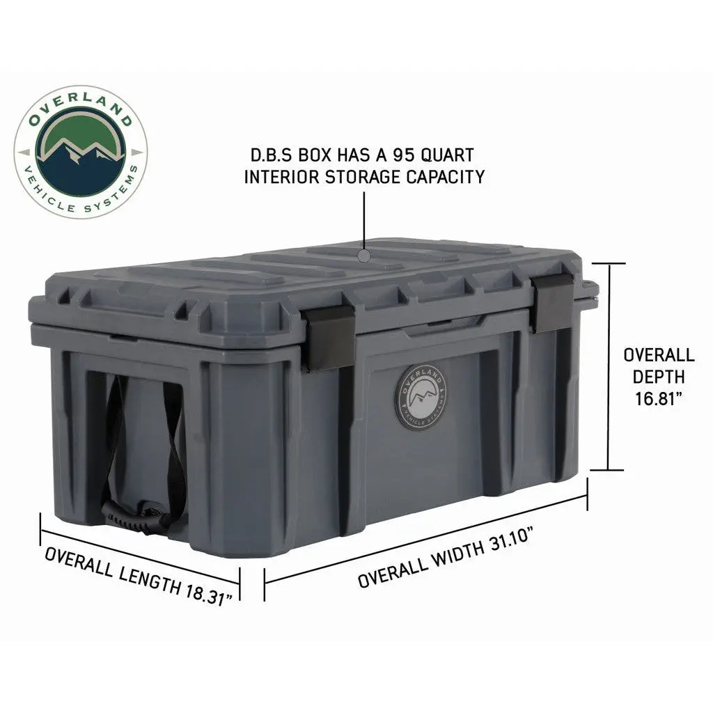 D.B.S. - Dark Grey 95 Qt Dry Box With Drain And Bottle Opener 1