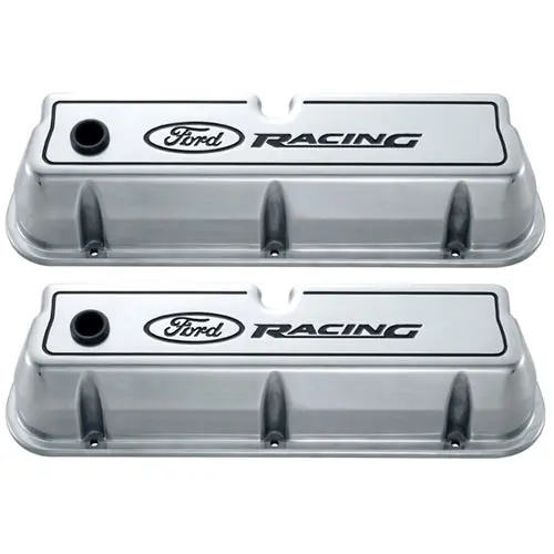 Die Cast Aluminum Valve Cover Set With Ford Racing Logo 1