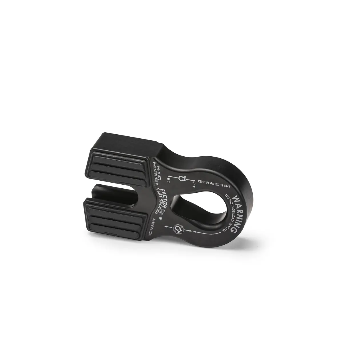 Factor 55 Flat Splicer 3/8 - 1/2" Synthetic Rope Splice-On Shackle Mount - Black 1