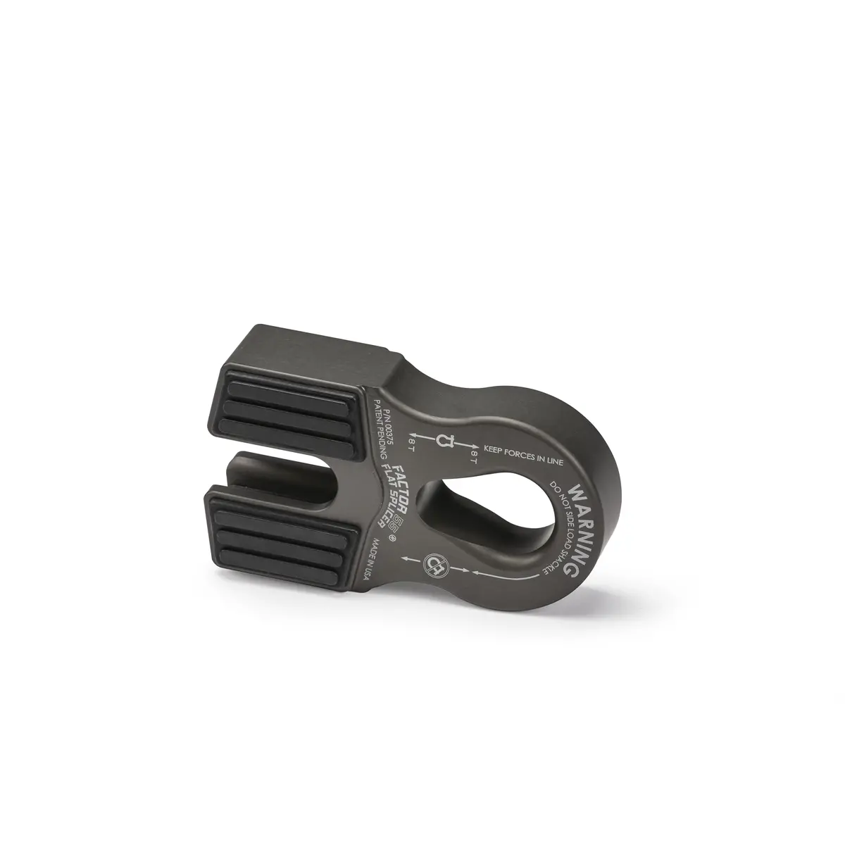 Factor 55 Flat Splicer 3/8 - 1/2" Synthetic Rope Splice-On Shackle Mount - Gray 1