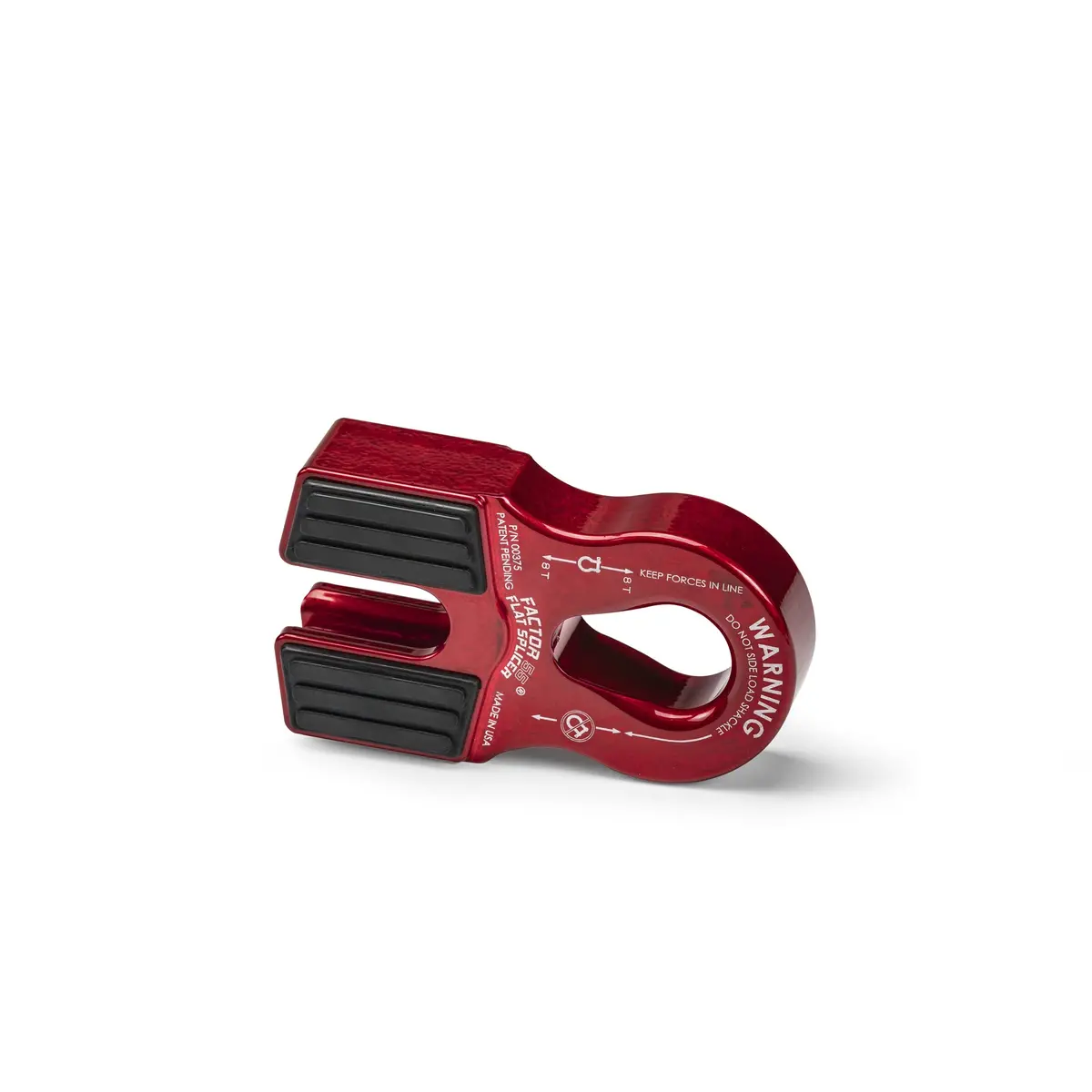 Factor 55 Flat Splicer 3/8 - 1/2" Synthetic Rope Splice-On Shackle Mount - Red 1