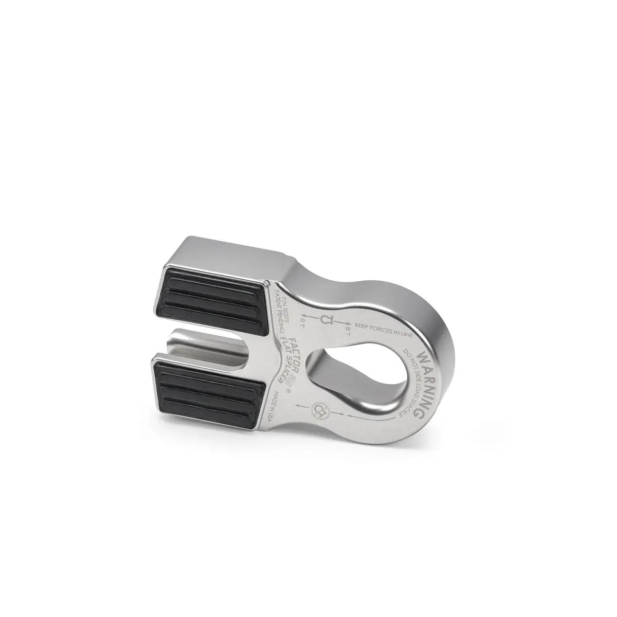 Factor 55 Flat Splicer 3/8 - 1/2" Synthetic Rope Splice-On Shackle Mount - Silver 1