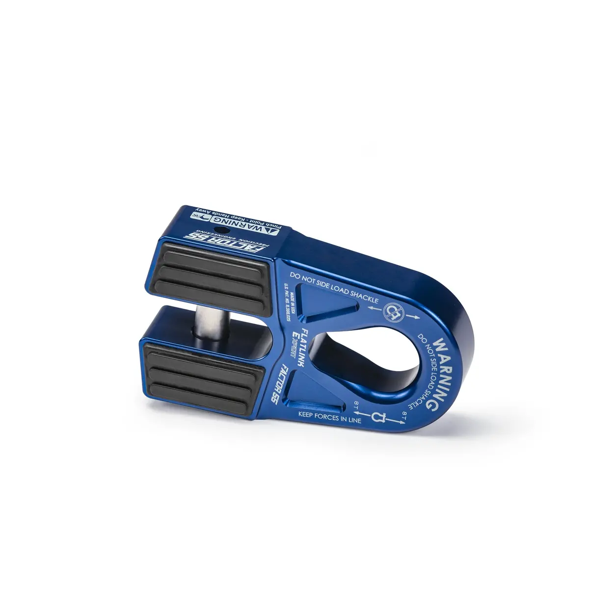 Flatlink "E" Winch Shackle Mount - Blue 1