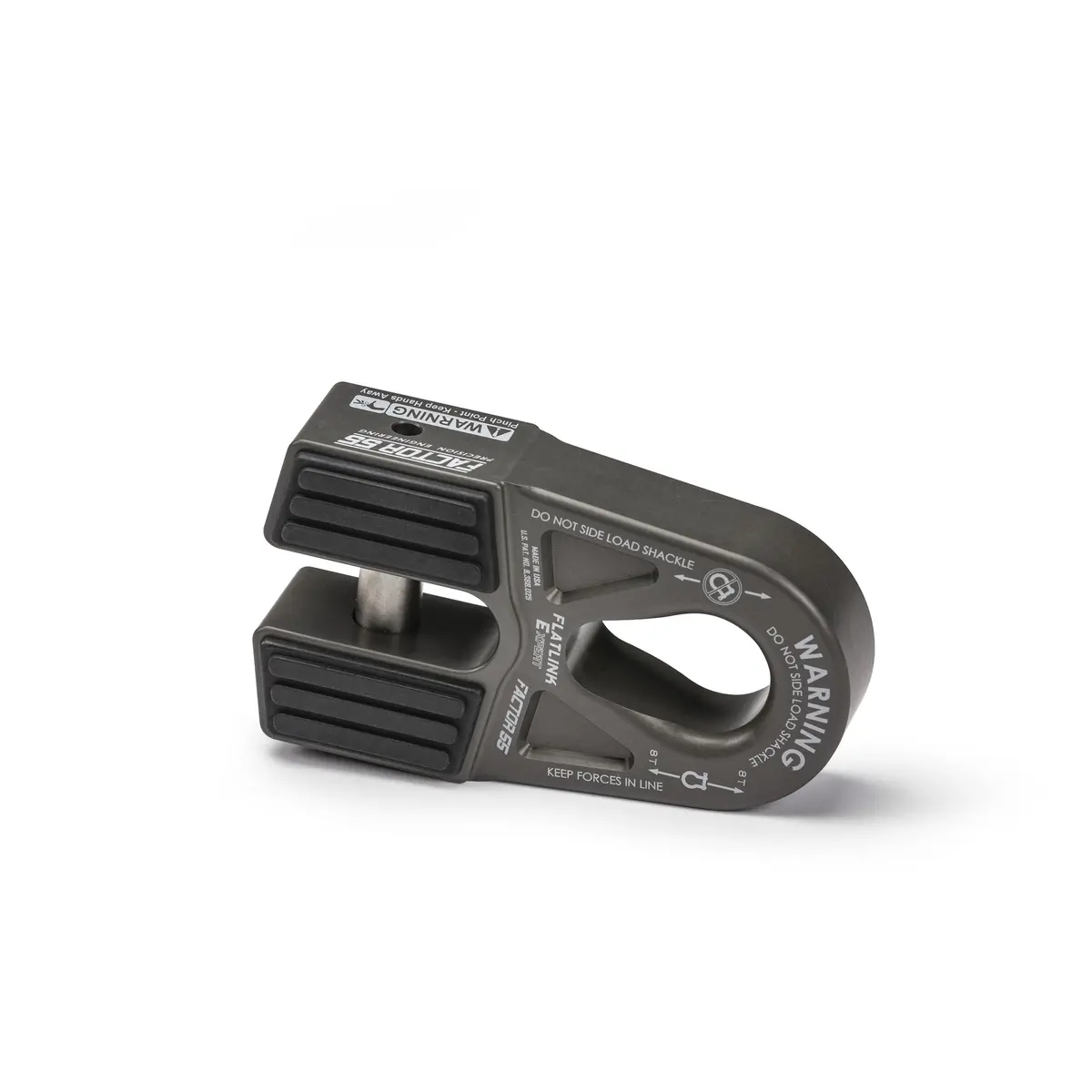 Flatlink "E" Winch Shackle Mount - Gray 1