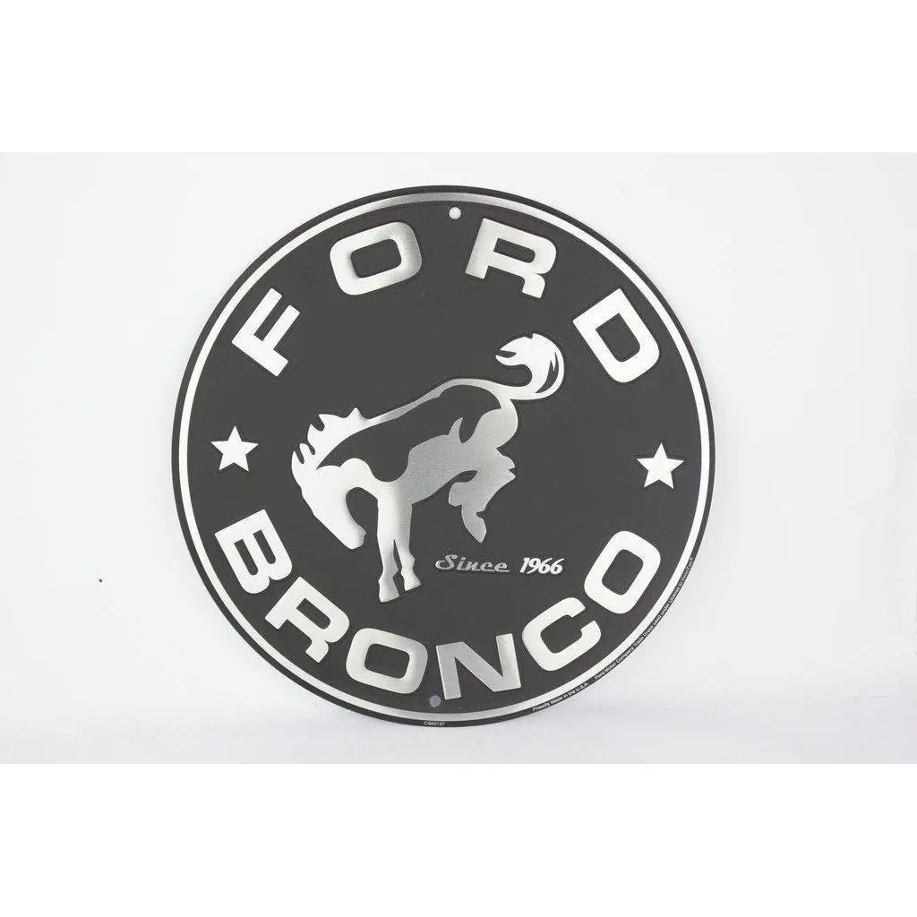 Ford Bronco Round Metal Sign 1