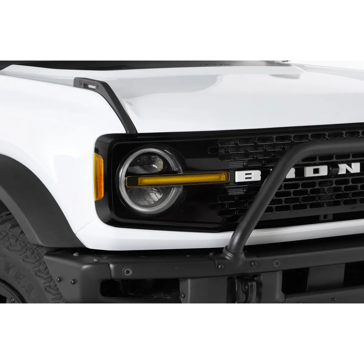 Front Daytime Running Light Cover Kit (Vehicles With Led Option), 4 Piece, Transparent Yellow 2