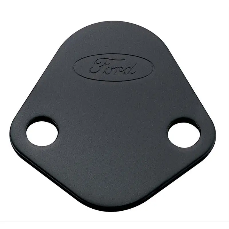 Fuel Pump Block-Off Plate Black With Ford Logo 1