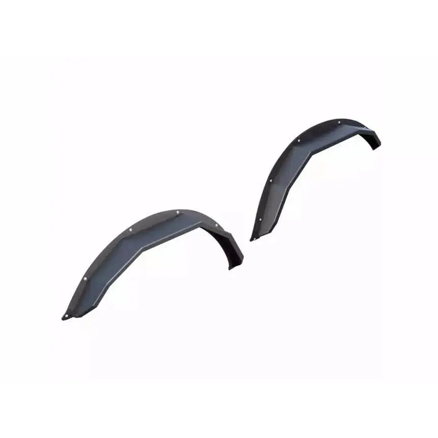 Heavy Duty Sheet Metal Plate Front & Rear Fender Flares - Textured Black (4 Door) 1