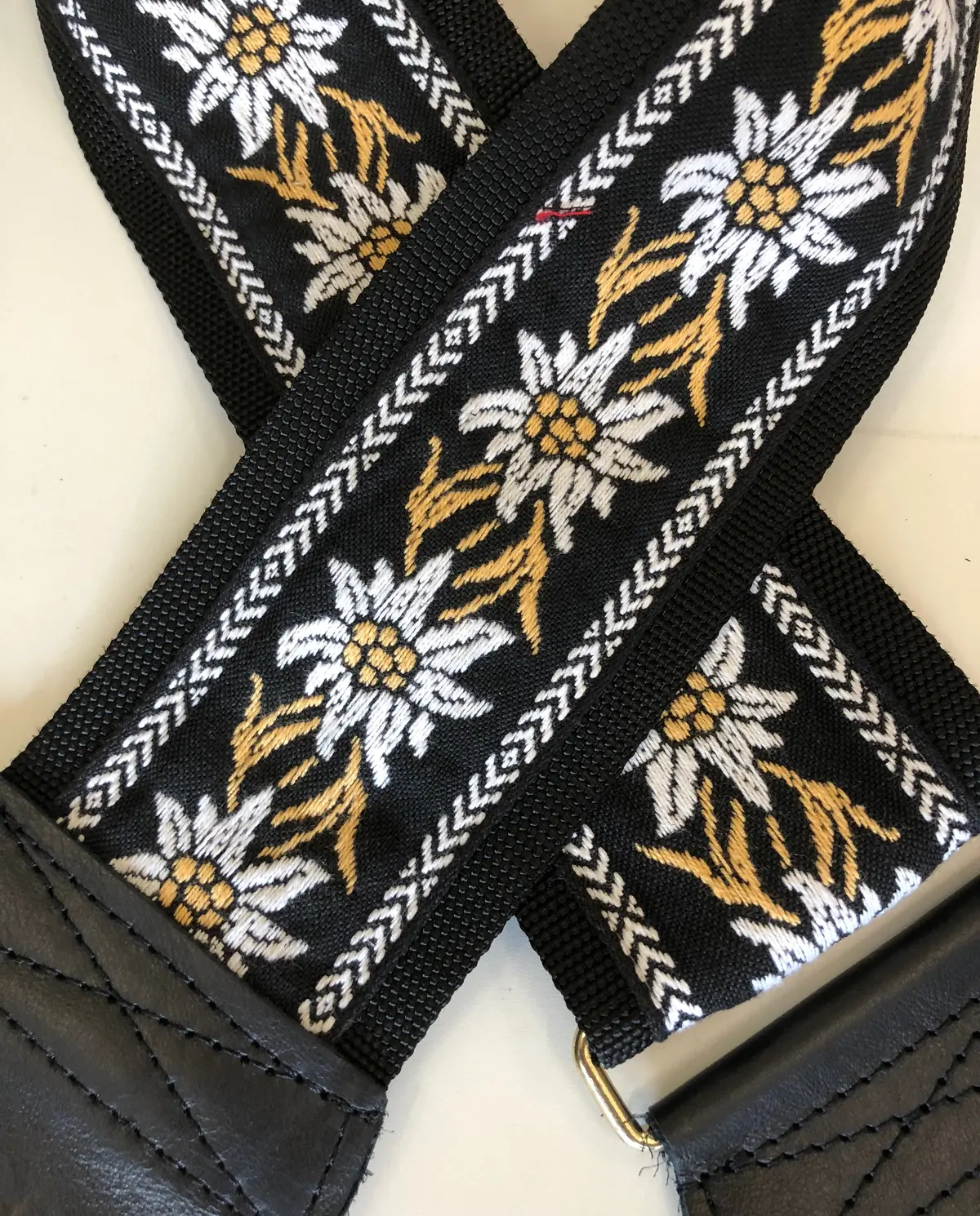 Souldier Straps Gardenia White Flower On Black 1