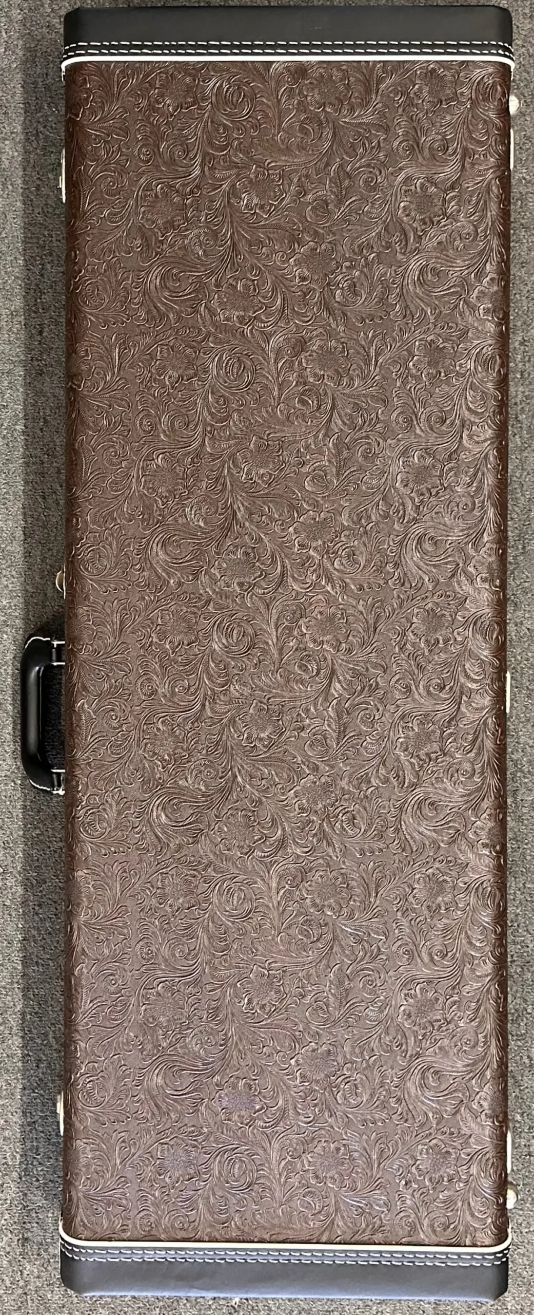 G&G Brown Tooled Western Style Strat/Tele Hardshell Case 1