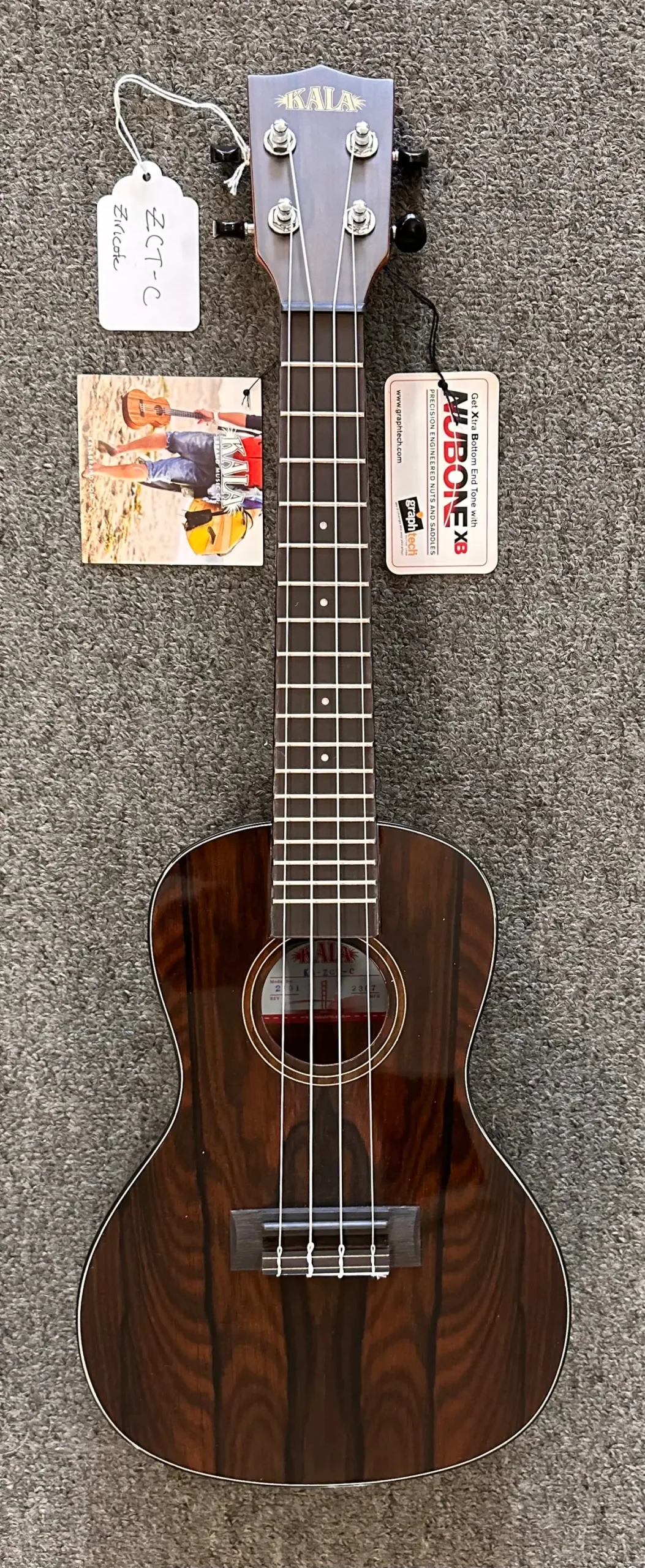 Kala Ka-Zct-C Ziricote Gloss Concert Ukulele 1
