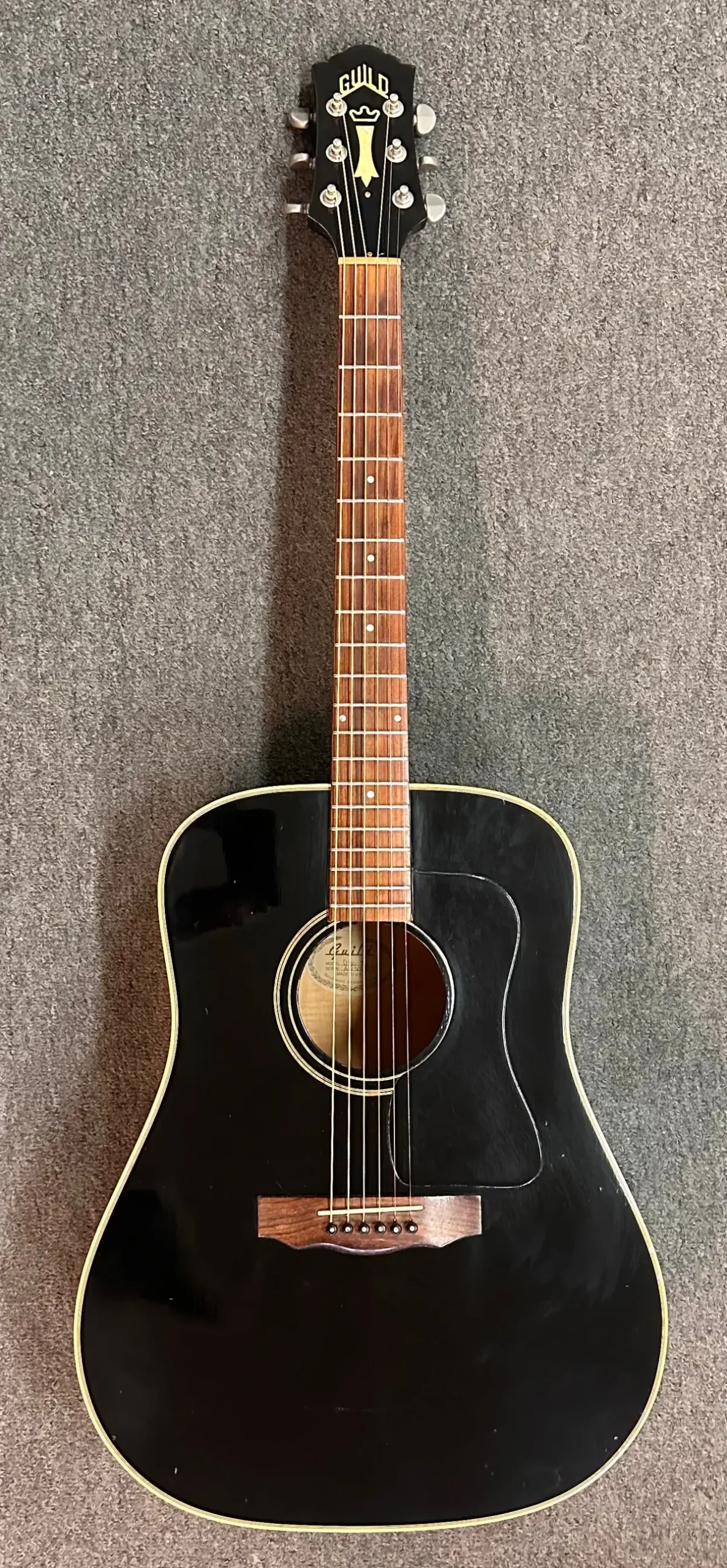 Guild D-30 Bk Acoustic/Electric Dreadnaught - Mid 90'S W/ Hard Shell Case 1