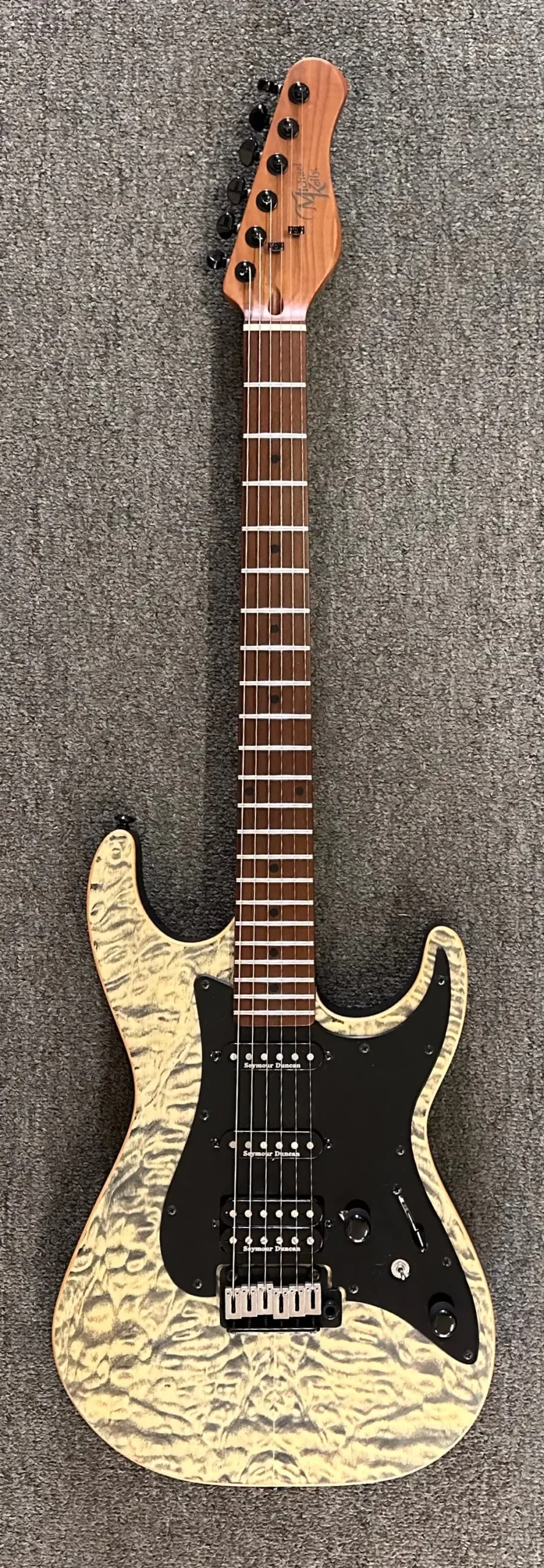 Michael Kelly Mod Shop 67 Hss - Quilted Maple Top Black Wash With Gig Bag 1