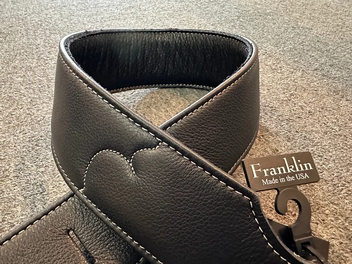 Franklin 3" Padded Glove Leather Strap In Black 10B-Bk-N 1