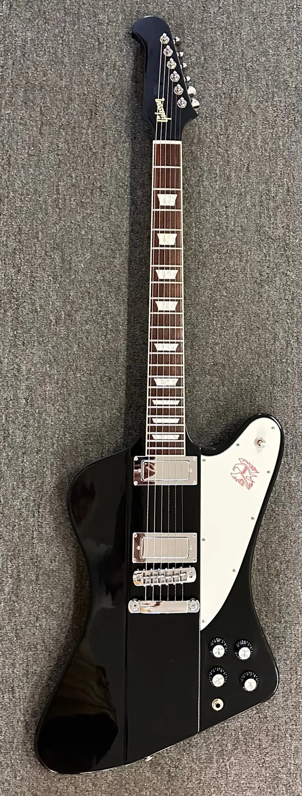 Gibson Firebird V - Black W Upgraded Bridge & Gibson Hardshell Case 2016 1