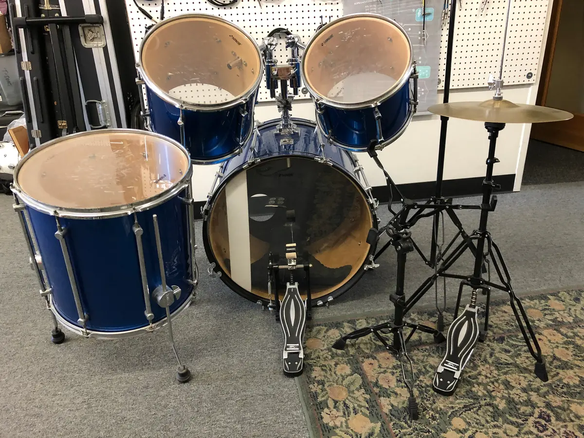 Sonor 2001 Force Drum Set (Blue) With Hardware 2