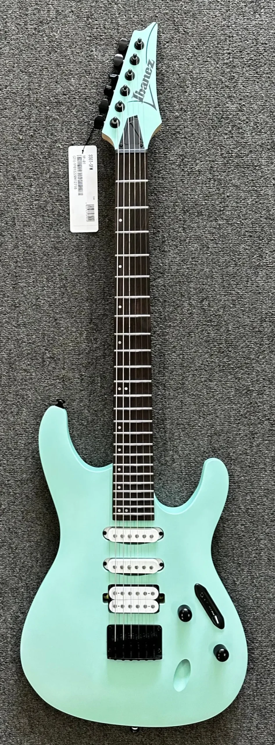 Ibanez S561-Sfm Hss Electric Guitar In Sea Foam Green With Matching Headstock 1