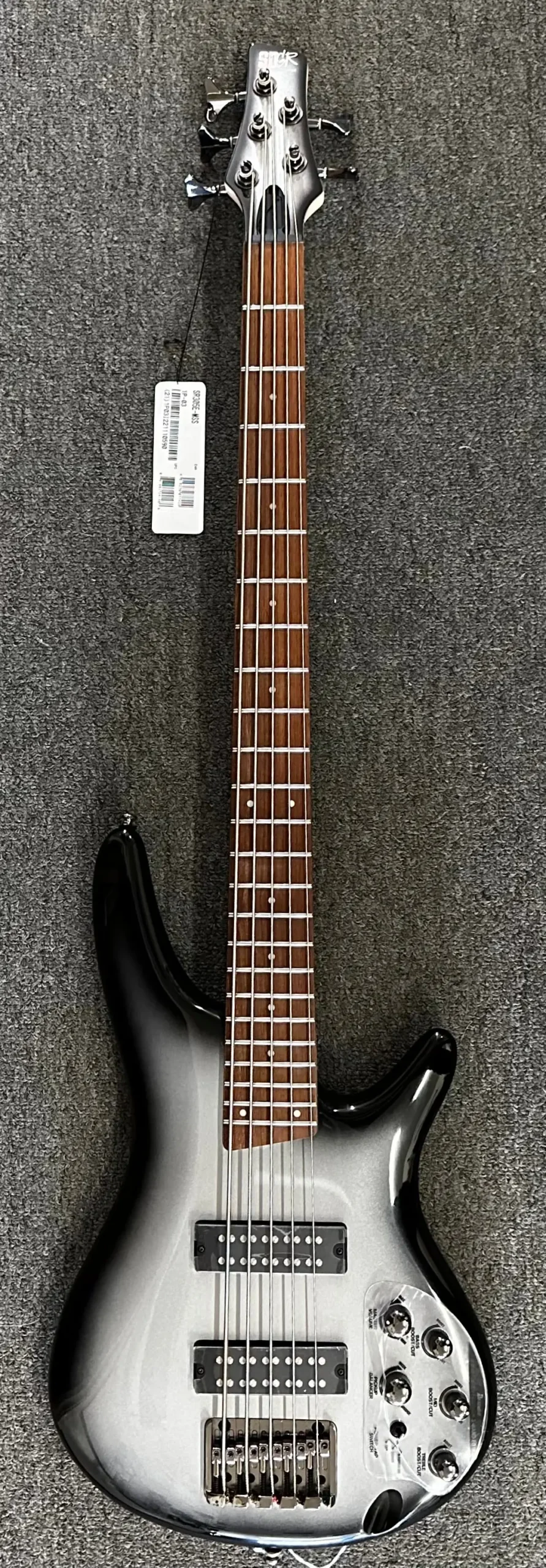 Ibanez Sr305e-Mss 5 String Bass Guitar - Metallic Silver Sunburst 1