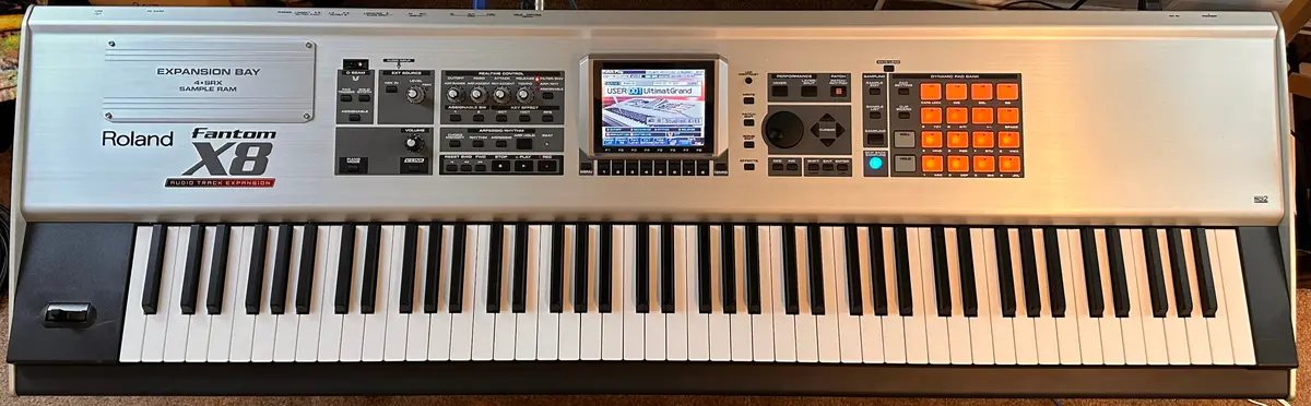Roland Fantom X8-Brand New Condition-88 Weighted Key Synth Workstation Keyboard 1