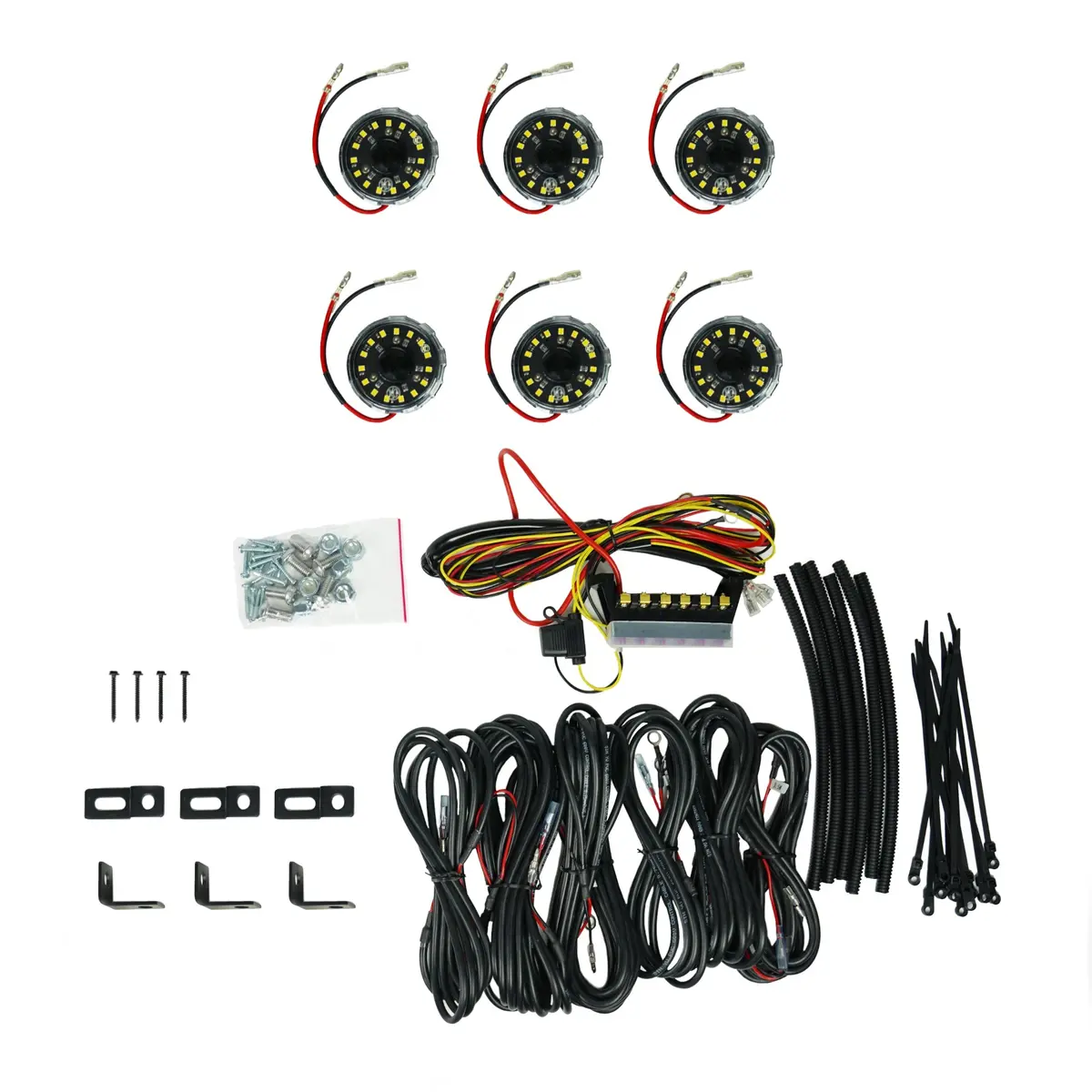 Kc Cyclone V2 Led Rock Light - 6-Light System - Clear - 5W Flood Beam 1