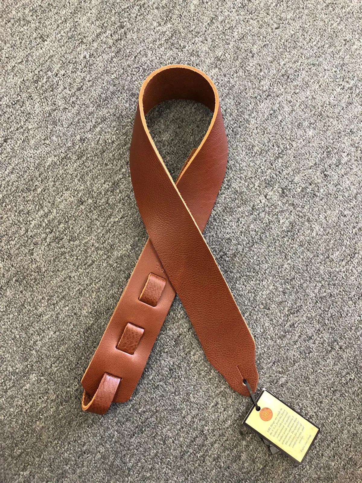 Long Hollow Leather 2.5" Latigo Guitar Strap 78020 1
