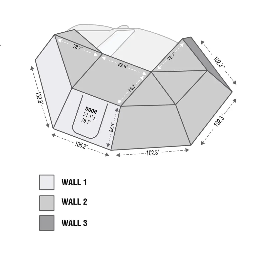 Nomadic 270 Drivers Side Awning Wall 1 Overland Vehicle Systems 1
