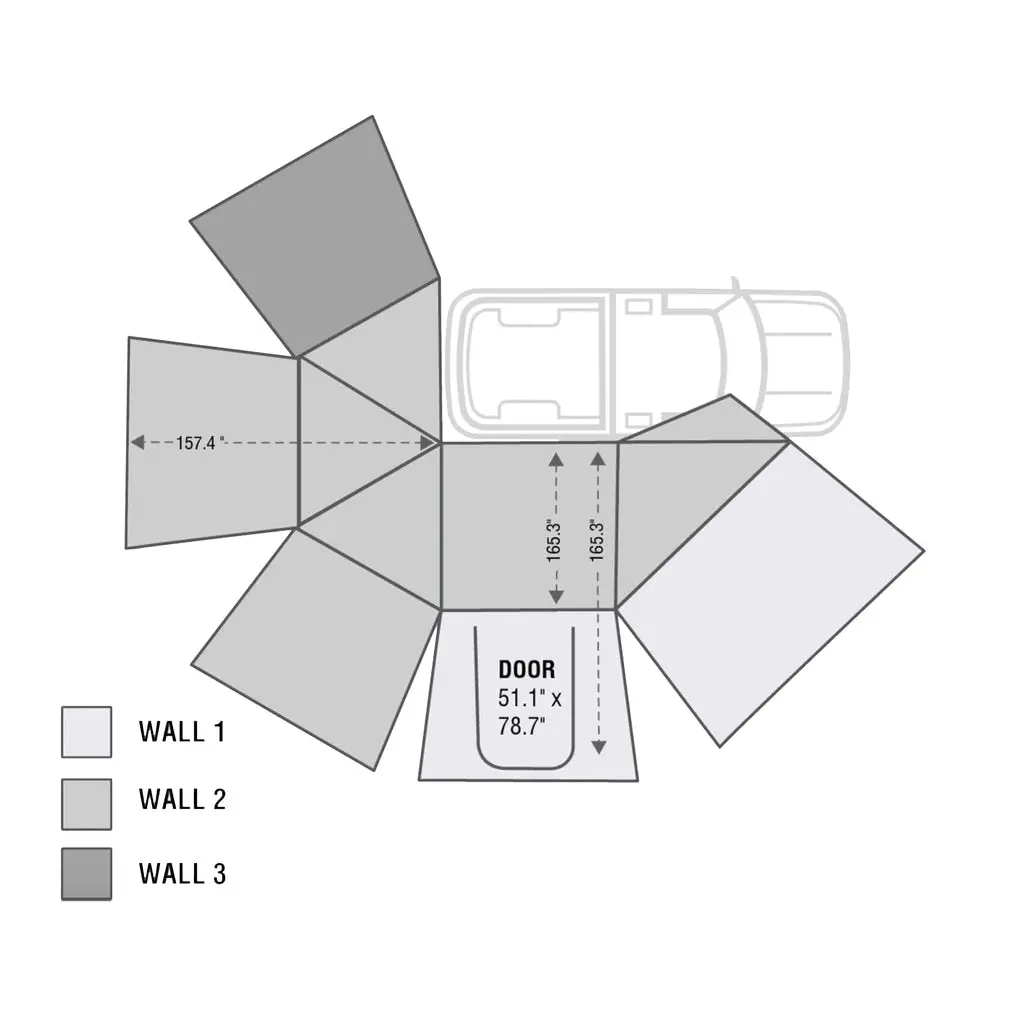 Nomadic 270 Passenger Side Awning Wall 1 Overland Vehicle Systems 2