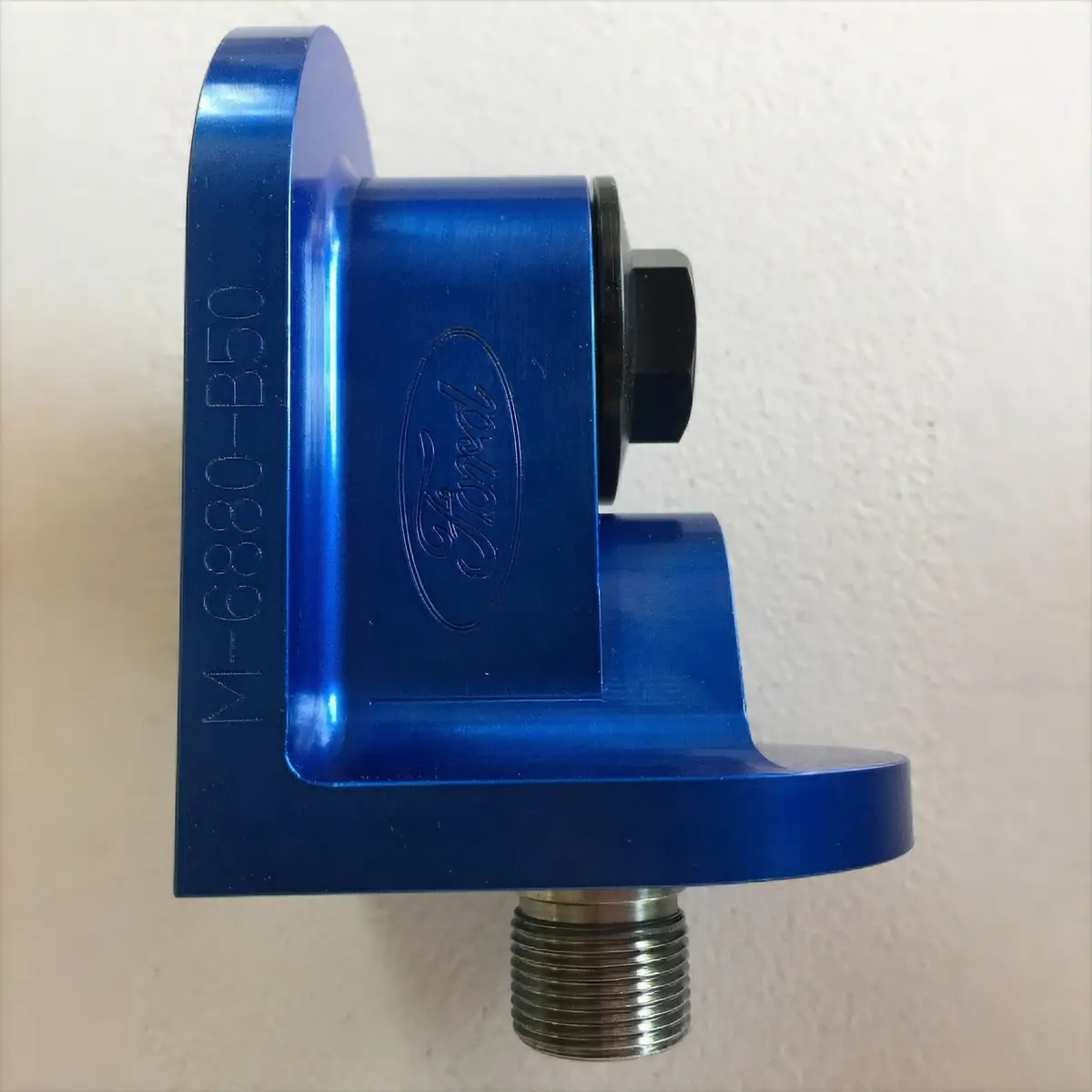 Oil Filter Adapter With  3/4-16 Threads - Blue 1