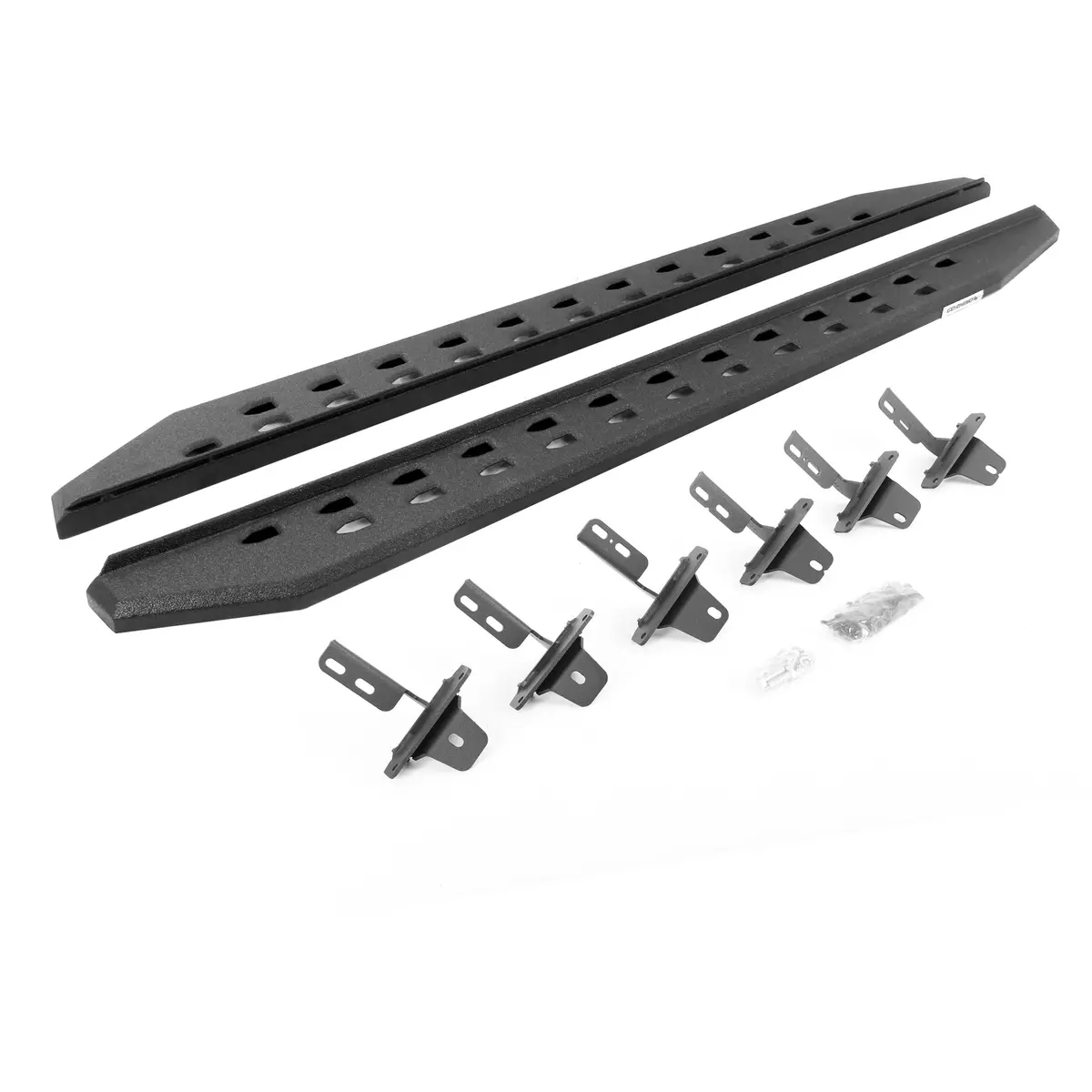Rb20 Slim Line Running Boards With Mounting Bracket Kit - Bedliner Coating (4 Door) 1