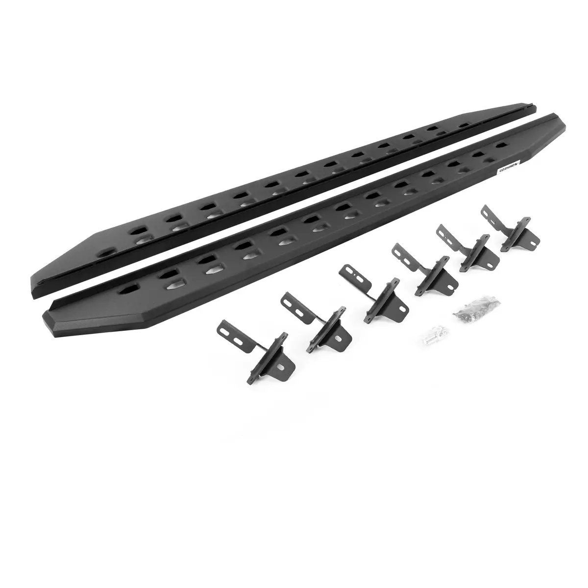 Rb20 Slim Line Running Boards With Mounting Bracket Kit - Textured Black (4 Door) 1
